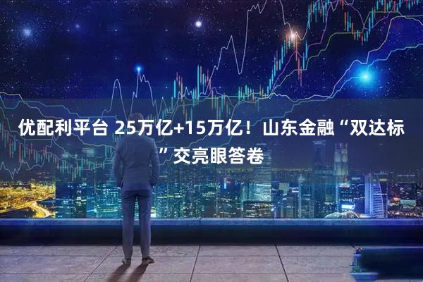 优配利平台 25万亿+15万亿！山东金融“双达标”交亮眼答卷