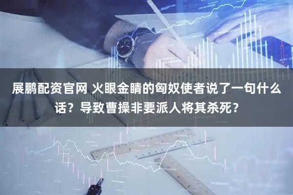 展鹏配资官网 火眼金睛的匈奴使者说了一句什么话？导致曹操非要派人将其杀死？