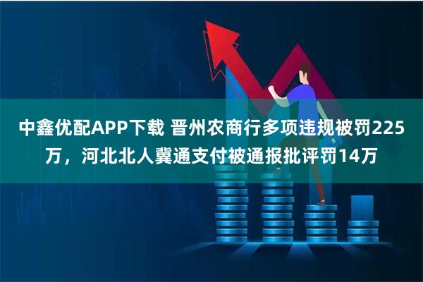 中鑫优配APP下载 晋州农商行多项违规被罚225万，河北北人冀通支付被通报批评罚14万